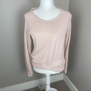 ATHLETA PINK CREW NECK SWEATER